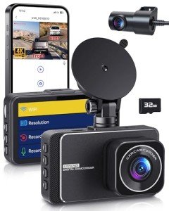 4K Ultra HD Dash Cam with Dual Cameras