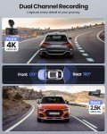 4K Ultra HD Dash Cam with Dual Cameras