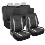 Motor Trend SpillGuard Car Seat Covers Full Set Waterproof – Neoprene Seat Protectors with Split Rear Bench, for Auto Truck Van and SUV