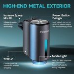 Featwell Car Air Freshener, Car Diffuser Air Freshener Three Adjustable Modes, Car Aromatherapy Machine Rechargeable, Grey