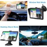 Car GPS Navigation 7 Inch Truck GPS System, 2025 Touch Screen Vehicle GPS Commercial Trucker GPS Navigation Speeding Warning, Voice Navigation, POI, Free Lifetime Update of World Maps