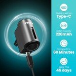 Featwell Car Air Freshener, Car Diffuser Air Freshener Three Adjustable Modes, Car Aromatherapy Machine Rechargeable, Grey