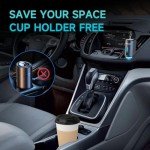 Featwell Car Air Freshener, Car Diffuser Air Freshener Three Adjustable Modes, Car Aromatherapy Machine Rechargeable, Grey