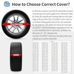 OutdoorLines Waterproof Spare Tire Covers Set of 4, UV-Proof Wheel Covers Windproof Tire Protector for RV, Jeep, Trailers, Camper, Van and Truck, Universal Fits Diameters 24"-26", Gray