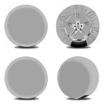 OutdoorLines Waterproof Spare Tire Covers Set of 4, UV-Proof Wheel Covers Windproof Tire Protector for RV, Jeep, Trailers, Camper, Van and Truck, Universal Fits Diameters 24"-26", Gray