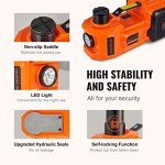 VEVOR Electric Car Jack, 5 Ton/11023 LBS Hydraulic Jack Lift with Built-in Inflatable Pump and LED Light, Portable Car Jack for SUV MPV Sedan Truck Change Tires Garage Repair