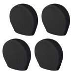 eletecpro RV Tire Covers Set of 4 with Waterproof Coating and Heavy Duty 600D Oxford, Windproof Tire Accessories for Trailer, Truck and Camper, Fits Tire Diameters 29-31.75 Inches, Black