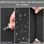 eletecpro RV Tire Covers Set of 4 with Waterproof Coating and Heavy Duty 600D Oxford, Windproof Tire Accessories for Trailer, Truck and Camper, Fits Tire Diameters 29-31.75 Inches, Black