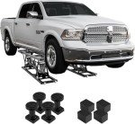 VEVOR Car Lift, 7,000 LBS Capacity Portable Car Lift, 26.8" Max. Height, with Extended-Length Plates, Heavy-Duty Carbon Steel Truck Lift with 120V Power Unit, Auto Car Jack Lifts for Home Garage Shop