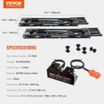 VEVOR Car Lift, 7,000 LBS Capacity Portable Car Lift, 26.8" Max. Height, with Extended-Length Plates, Heavy-Duty Carbon Steel Truck Lift with 120V Power Unit, Auto Car Jack Lifts for Home Garage Shop