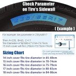 White Spare Tire Cover, Wheel Cover PVC Leather Waterproof Dust-Proof Universal Fit for Jeep, Trailer, RV, SUV and Camper (15 Inch)