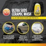 303 Products Ultra Suds Ceramic Car Wash Soap – Ceramic Coating for Cars with Foaming Formula, Enhanced Gloss & Shine Protectant, 48 fl. oz. (30277)