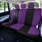 FH Group Car Seat Covers Full Set Cloth - Universal Fit, Automotive Seat Covers, Low Back Front Seat Covers, Airbag Compatible, Split Bench Rear Seat, Car Seat Cover for SUV, Sedan, Van Purple