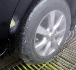 Moyishi 40PCS Car Disposable Plastic Dust-Proof Car Tire Cover Waterproof Protective Wheel Tire Cover