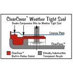 WeatherTech ClearCover - Clear Acrylic Lens Cover with Durable Frame That Protects License Plates, Black