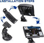 GPS Navigation for Car （7 Inch） Slimline Touch Screen Real Voice Direction ，USA Edition 2025 (Free Lifetime Updates) Turn-by-Turn Voice and Lane Guidance, Speed and Red Light Warning