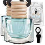 Car Air Fresheners - Linen Comfort Car Air Freshener for Men and Women | Pack of 2 Long Lasting Car Air Freshener | Odor Eliminator Car Perfume Diffuser | Car Air Freshener Vent Clip by Perfa