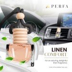Car Air Fresheners - Linen Comfort Car Air Freshener for Men and Women | Pack of 2 Long Lasting Car Air Freshener | Odor Eliminator Car Perfume Diffuser | Car Air Freshener Vent Clip by Perfa
