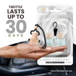 Car Air Fresheners - Linen Comfort Car Air Freshener for Men and Women | Pack of 2 Long Lasting Car Air Freshener | Odor Eliminator Car Perfume Diffuser | Car Air Freshener Vent Clip by Perfa