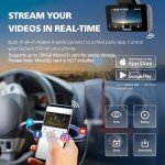 PHILIPS Dash Cam Wide Angle, 3" Screen Dashcam for Cars, Built-in WiFi, G-Sensor, Night Vision, Safety Alert, Loop Recording, Voice Control (Front Camera Only 1600P)