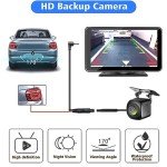 Portable Newest Wireless Apple CarPlay and Android Auto Screen for Car, 7" HD Touch Screen Car Stereo with Mirror Link, Bluetooth 5.2, Backup Camera, AUX,FM Transmitter for All Vehicle