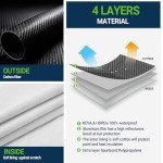 Tire Covers 4 Pack, Tough Tire Wheel Protector for Truck, SUV, Trailer, Camper, RV, Carbon Fiber Spare Tire Cover Sun Rain Snow Protector, Universal Fits Tire Diameters 26.75-29 inches, Black