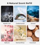 Hitolza Smart Car Air Fresheners, Ambient Light & Mist Car Fragrance, Auto On/Off Car Air Freshener Diffuser, Adjustable Intensity, Lasts 6 Months, Built-in Battery, Premium Scents - Mystic Ice