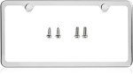 LFPartS 2 Hole Slim Style Polished Stainless Steel License Plate Frame Mirror Finish, Chrome