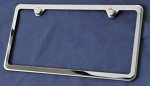LFPartS 2 Hole Slim Style Polished Stainless Steel License Plate Frame Mirror Finish, Chrome