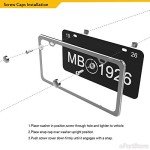 LFPartS 2 Hole Slim Style Polished Stainless Steel License Plate Frame Mirror Finish, Chrome