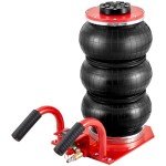 VEVOR Air Jack, 3 Ton/6600 lbs Triple Bag Air Jack, Air Bag Jack Lift Up to 15.75 Inch, 3-5S Fast Lifting Air Bag Jack for Cars with Short Handle (Red)