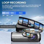 Dash Cam Front and Rear,3" IPS Screen Dash Camera for Cars,Car Camera 4K HD Front & 1080P Rear,5GHz WiFi&APP dashcams,HDR Dash cam,G-Sensor,Night Vision,24H Parking Monitoring,Loop Recording,Free64GB