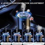 Smart Car Air Freshener, Rechargeable Car Air Freshener Diffuser with Starlight Projector & Atmosphere Light, Adjustable Car Freshener with Ultrasonic Tech & Auto On/Off, 50ml Perfume Included