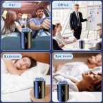 Smart Car Air Freshener, Rechargeable Car Air Freshener Diffuser with Starlight Projector & Atmosphere Light, Adjustable Car Freshener with Ultrasonic Tech & Auto On/Off, 50ml Perfume Included