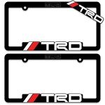 (2) TRD License Plate Frames Toyota Racing Development 3D Letter Frame Brackets (1-Pair)