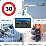 GPS Navigator for Car Truck RV, Latest 2025 Map, 9 inch Touch Screen, Real Voice Spoken Turn-by-Turn Direction Reminding, Speed and Red Light Warning, Vehicle GPS Satellite Navigation System