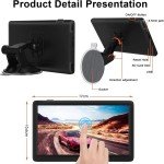 GPS Navigator for Car Truck RV, Latest 2025 Map, 9 inch Touch Screen, Real Voice Spoken Turn-by-Turn Direction Reminding, Speed and Red Light Warning, Vehicle GPS Satellite Navigation System