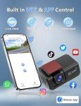 Dash Cam Front and Rear Camera, 4k+1080P WiFi Dual Dash Cam with APP, 3’’ IPS Dash Camera for Cars with Free 64GB Card, Otovoda Dashboard Camera with Night Vision, 24/7 Parking Monitor, WDR