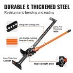 VEVOR Farm Jack,48" Utility High Lift Farm Jack, 7000 lbs Capacity Ratcheting Off Road Utility Jack, Heavy-Duty Farm Jack for Tractor, Truck, SUV, Bumper Lift, Orange