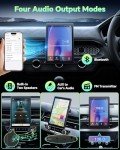 LAMTTO Wireless Apple Carplay Screen for Car Android Auto Magnetic Holder, OTA, Portrait & Landscape Screen, GPS Navigation, Portable Car Audio Receivers Mirror Link, Bluetooth, Voice Control