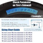 Jayke Joy Spare Tire Cover, Wheel Cover with American Eagle US Flag PVC Leather Waterproof Dust-Proof Universal Fit for Jeep Trailer RV SUV Camper Vehicle (14 Inch)