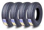 Free Country Grand Ride Set 4 Trailer Tires ST225/75R15 10 Ply Load Range E Steel Belted Radial w/Featured Scuff Guard 8mm Tread Depth