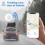 Hongtop H Car GPS Tracking Device for Vehicles,Cars etc,1PCS Real Time GPS Tracker for Car Work with Find My (iOS Only),Tracking Devices for Cars Hidden (Magnetic (Black, 2PCS))