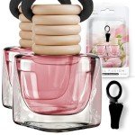 Car Air Fresheners for Women - Floral Fragrance Pack of 2 Long Lasting Car Air Freshener | Odor Eliminator Car Perfume Diffuser with Essential Oils | Car Air Freshener Vent Clip by Perfa