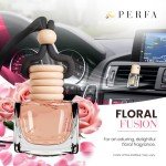 Car Air Fresheners for Women - Floral Fragrance Pack of 2 Long Lasting Car Air Freshener | Odor Eliminator Car Perfume Diffuser with Essential Oils | Car Air Freshener Vent Clip by Perfa
