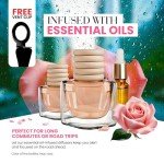 Car Air Fresheners for Women - Floral Fragrance Pack of 2 Long Lasting Car Air Freshener | Odor Eliminator Car Perfume Diffuser with Essential Oils | Car Air Freshener Vent Clip by Perfa