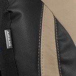 Motor Trend Beige Faux Leather Car Covers for Front Seats – Premium Automotive Bucket Seat Covers, Made for Vehicles with Removable Headrests, Interior Covers for Truck Van SUV