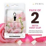 Car Air Fresheners for Women - Floral Fragrance Pack of 2 Long Lasting Car Air Freshener | Odor Eliminator Car Perfume Diffuser with Essential Oils | Car Air Freshener Vent Clip by Perfa