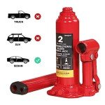 BIG RED T90203C Torin Welded Car Bottle Jack with Vertical and Horizontal Usage: Capacity 2 Ton (4,000 LBs), Red