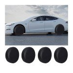 BESULEN Tire Covers 4 Pack, Oxford Wheel Covers for RV Truck SUV Trailer Camper, Waterproof Anti-UV Sun Tire Protectors, Universal Fit 24-26 Inch Tire Diameter, Travel Spare Wheel Covers